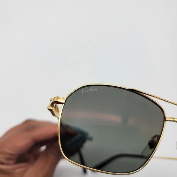 Cartier Men's Gold Frame Glasses with Black Accents - Picture 5 of 10